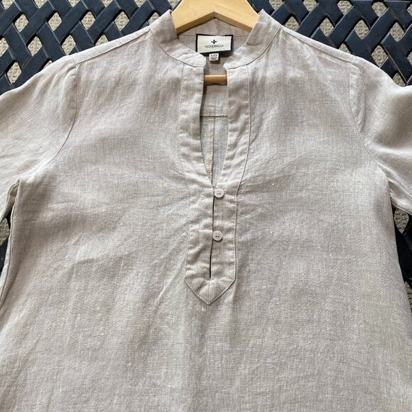 Tuckernuck Natural Linen Tatum Dress Tunic - POCKETS! Bell Sleeves - Picture 15 of 16